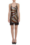 Ilona Rich Embellished Iridescent Sequin Party Dress
