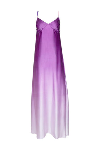 Silk Bead Maxi Dress Purple