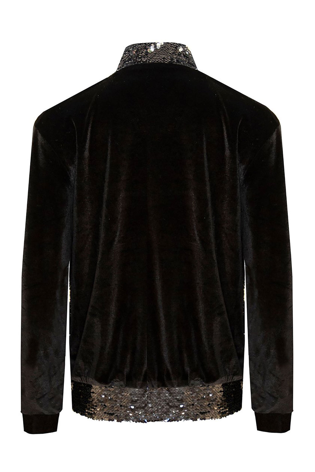Ilona Rich Black Velvet Sequin Detail Long Jacket