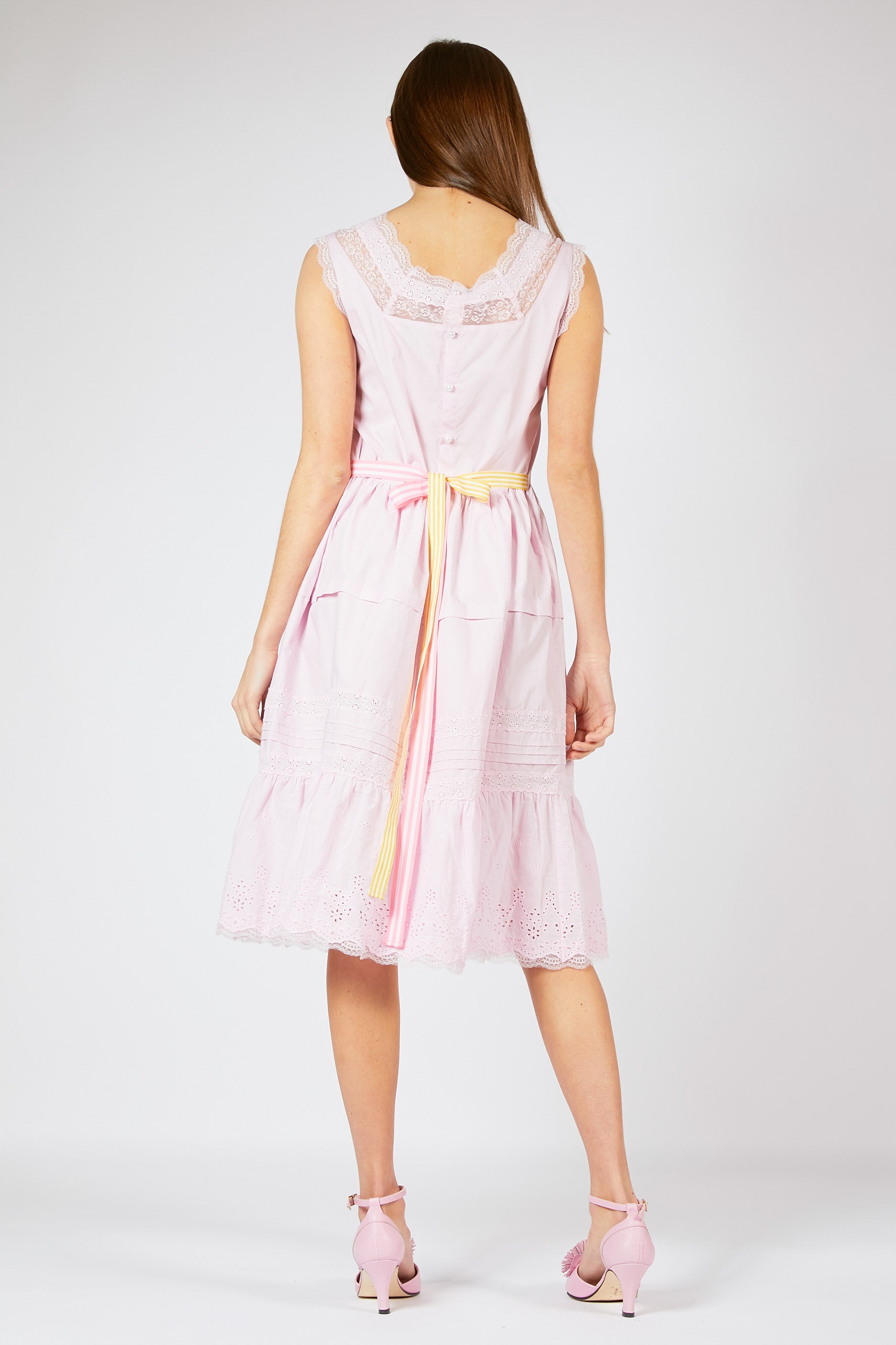 lace trim dress Rich Fashion Cotton Lace Trim Summer Dress