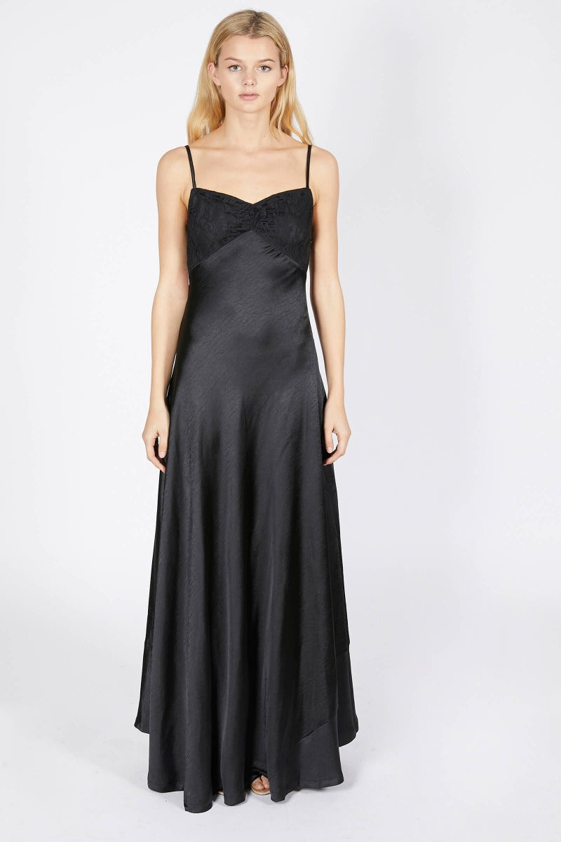 Rich Fashion Satin Strappy Maxi Dress Rich Fashion Satin Strappy Maxi Dress