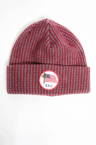 I.S.M. 'Silent Majority' Red Cashmere Beanie