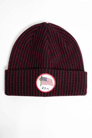 I.S.M. 'Pearl Lager' Burgundy Cashmere Beanie