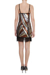 Ilona Rich Bronze Geometric Tassel Sequin Dress