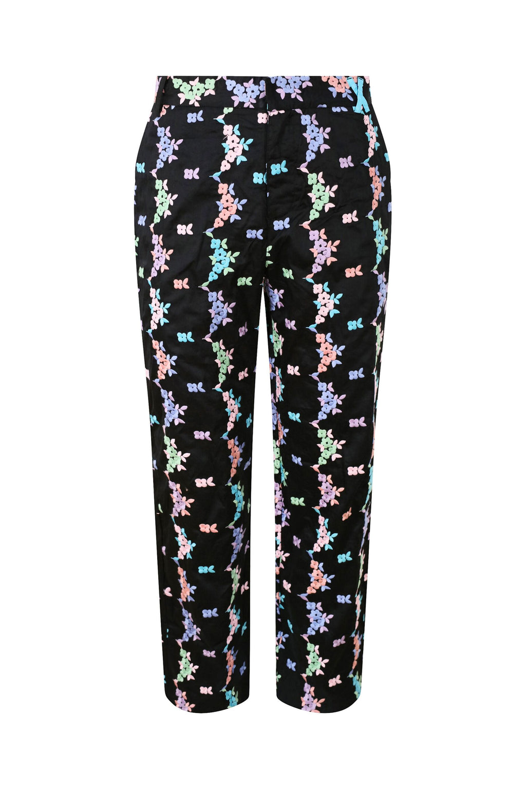 Adrian Schachter Floral Embroidered Suit Trousers