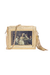 Las Meninas Framed Gold Leather Bag