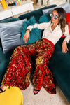 Ilona Rich Gold Wide Leg Sequin Trousers