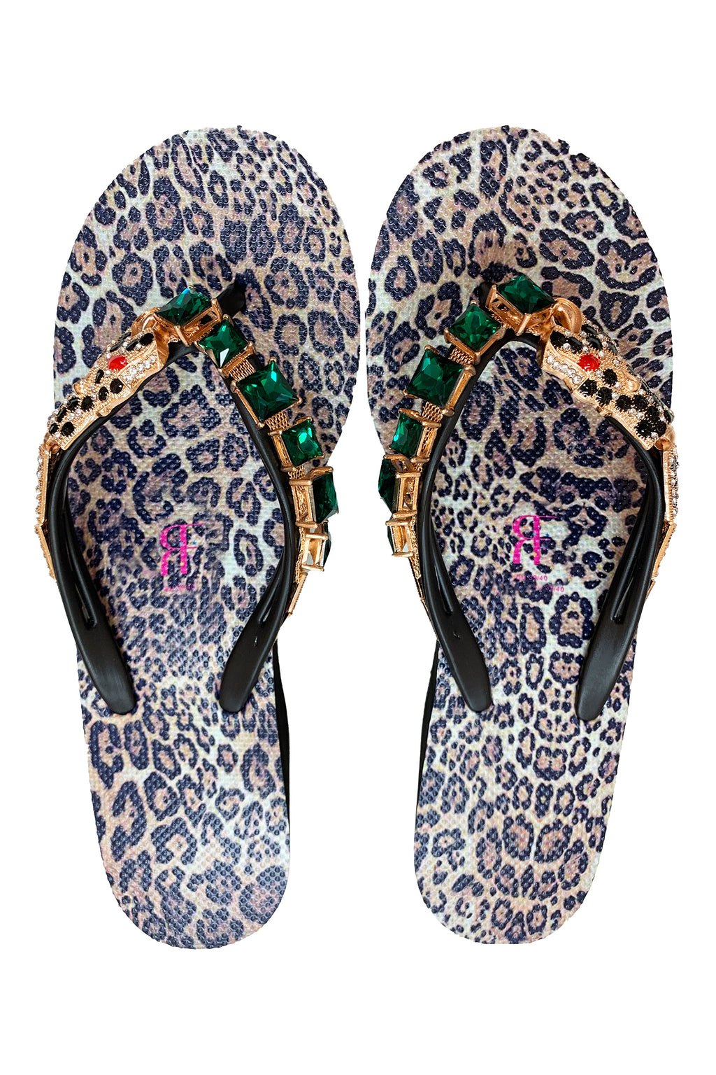 Jewel Rhinestone Leopard Print High Heels