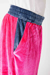 Kids Pink Velour Track Pants