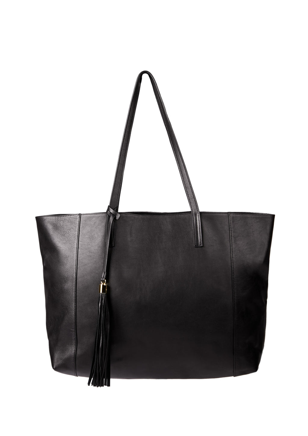 Black Classic Leather Tote Bag