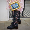 Ilona Rich Cherry Blossom Leather Boots