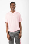 Unisex Pink Cashmere Polo Shirt-M-Pink