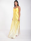 Silk Bead Maxi Dress Yellow