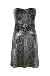 Strapless Sequin Mini Dress With Oversized Bow Detail
