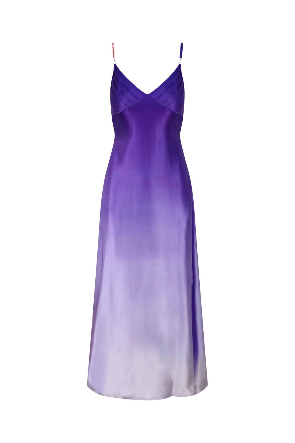 Silk Bead Maxi Dress Purple