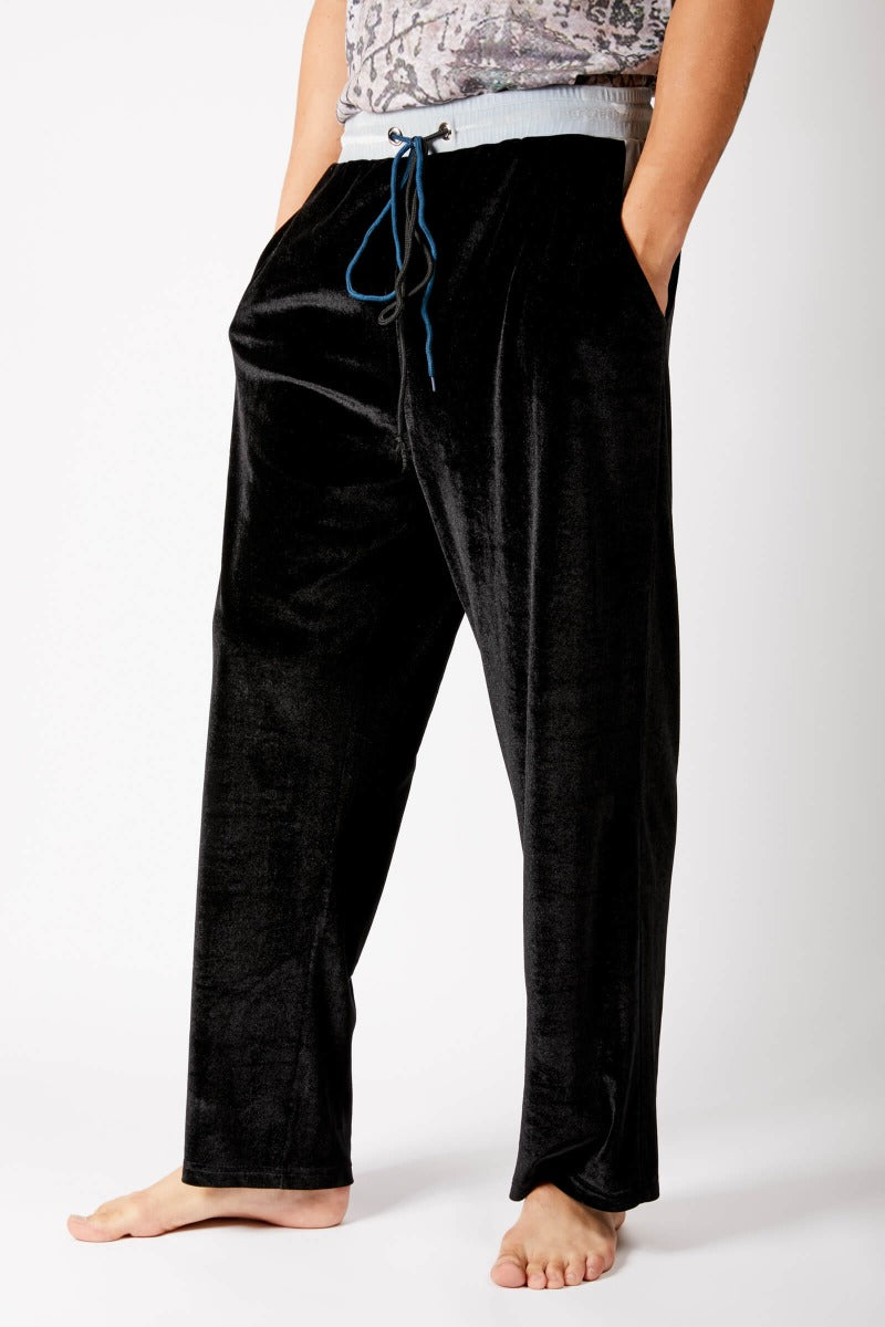 Cotton velvet pants in Black for for Men | Dolce&Gabbana®