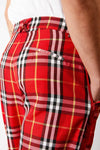 Adrian Schachter Red Tartan Trousers
