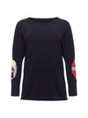 Unisex Cashmere Jumper with Mixed Print Elbow Patches
