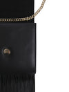 Black Fringe Leather Bag