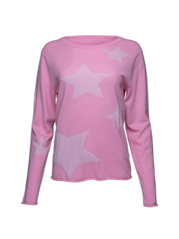 Unisex Pink Cashmere Long Sleeve Polo Shirt