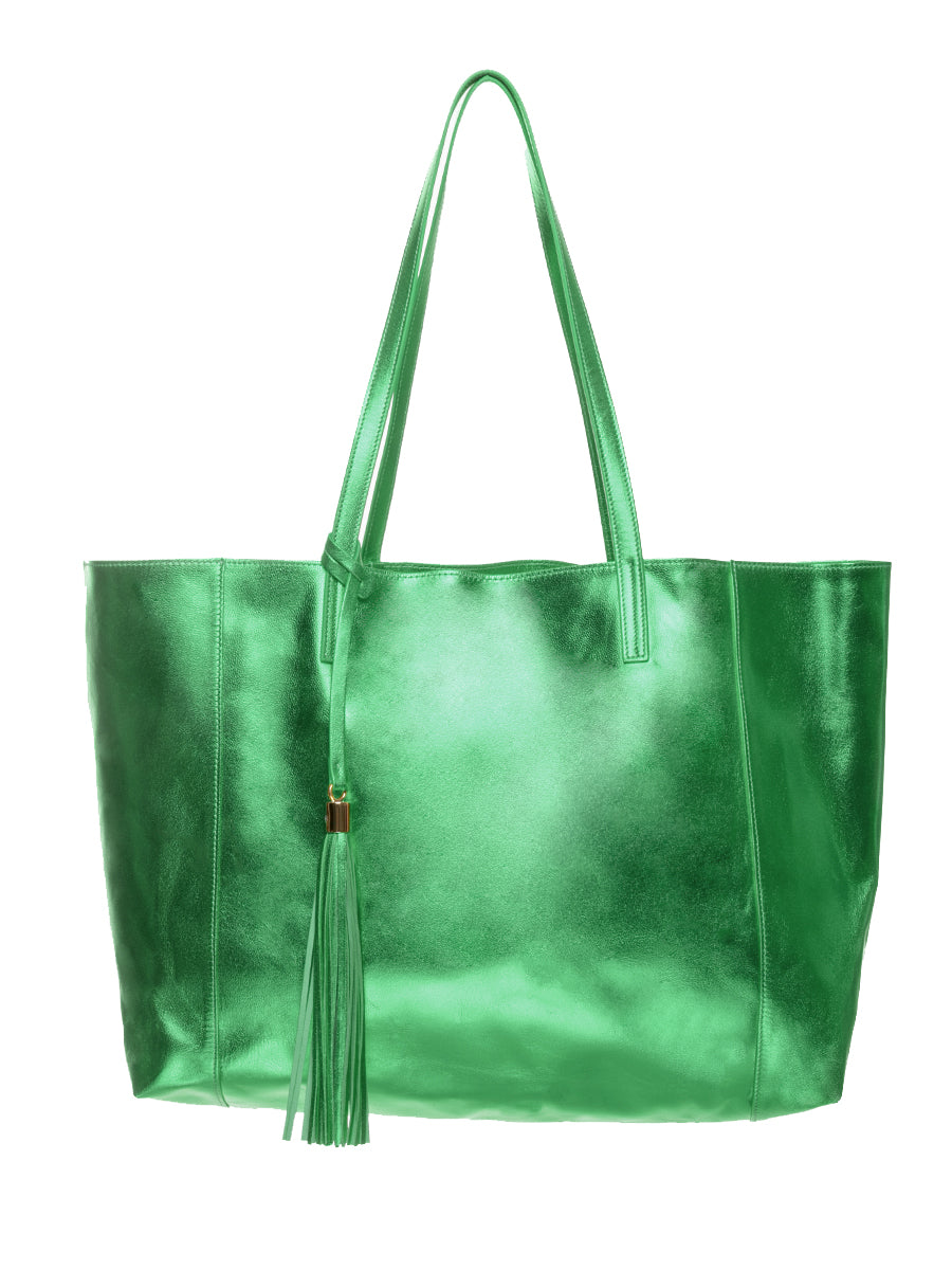 Gold Fringe Leather Bag – Rich Fashion