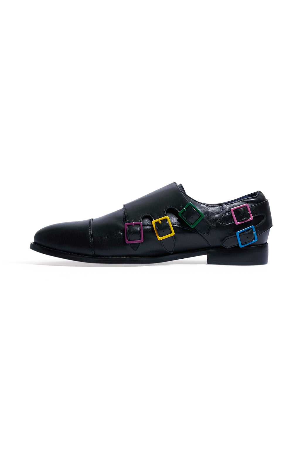 Adrian Mens Leather Buckled Shoes