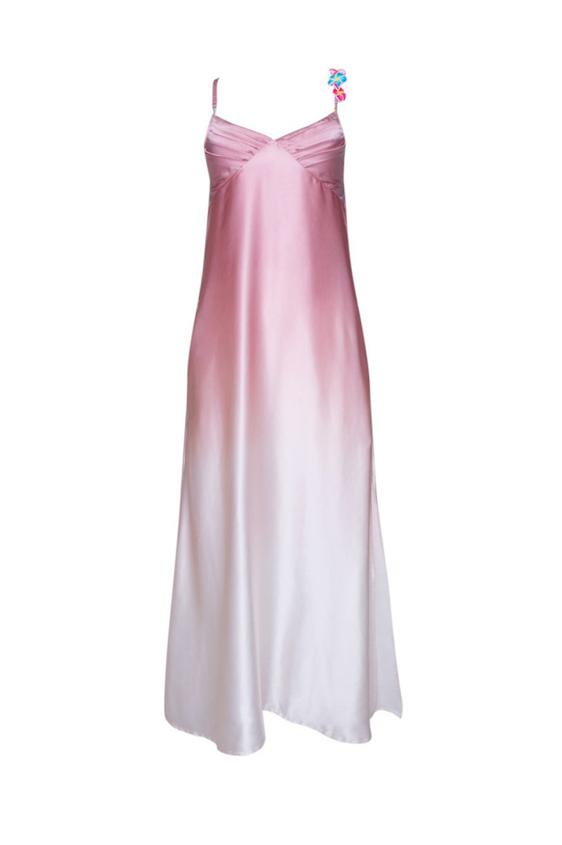 light pink floaty dress Pink Long Floaty Maxi Dress Shoulder Pastel Pink Flowy Dress Lana Maxi Dress In Light Pink