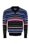 Adrian Unisex Black and Green Chenille Turtleneck Sweater