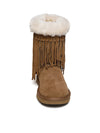 Tan Sheepskin Fringe Winter Boots