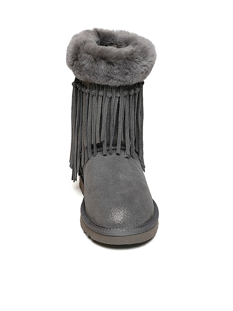 Sheepskin Fringe Winter Boots