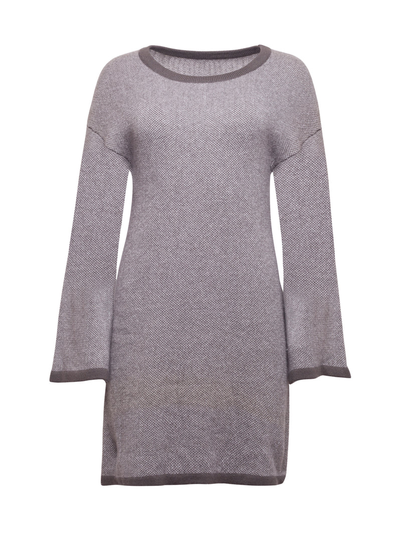 Dark Grey Cashmere Jumper Dress Rich Fashion Dark Grey Cashmere Jumper Dress Rich Fashion
