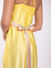 Silk Bead Maxi Dress Yellow